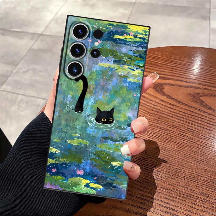 Милый Чехол-Арт с Кошкой для Samsung Galaxy S26 Ultra S23 S24 S20 Ultra S21 FE S10 S9 Note 20 8 9 10 S25 Plus Чехол для Телефона