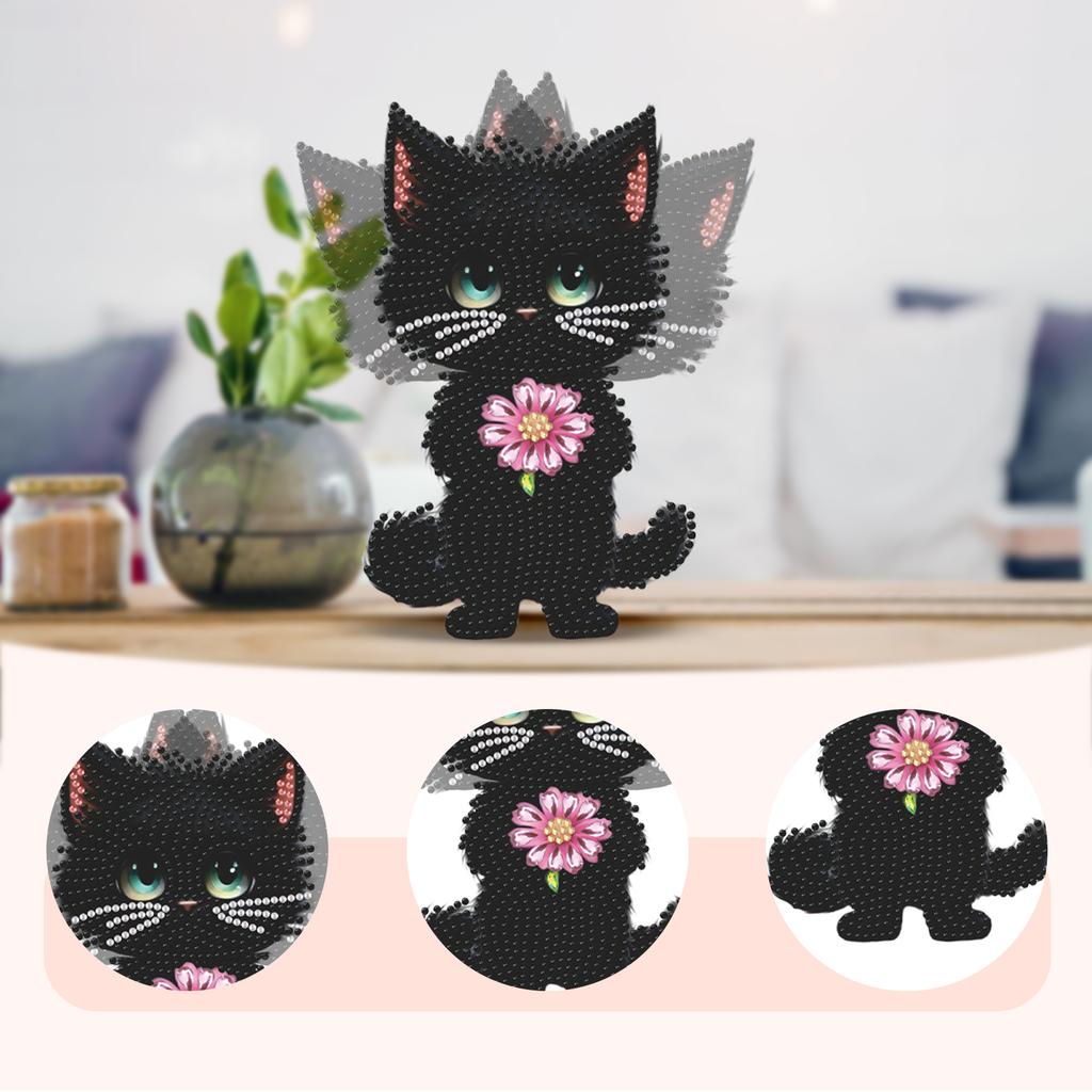 DIY 2D плоская печать Акриловая Алмазная Живопись Настольные Украшения с Функцией Качающейся Головы для Взрослых/Новичков Подарок Домашний Декор