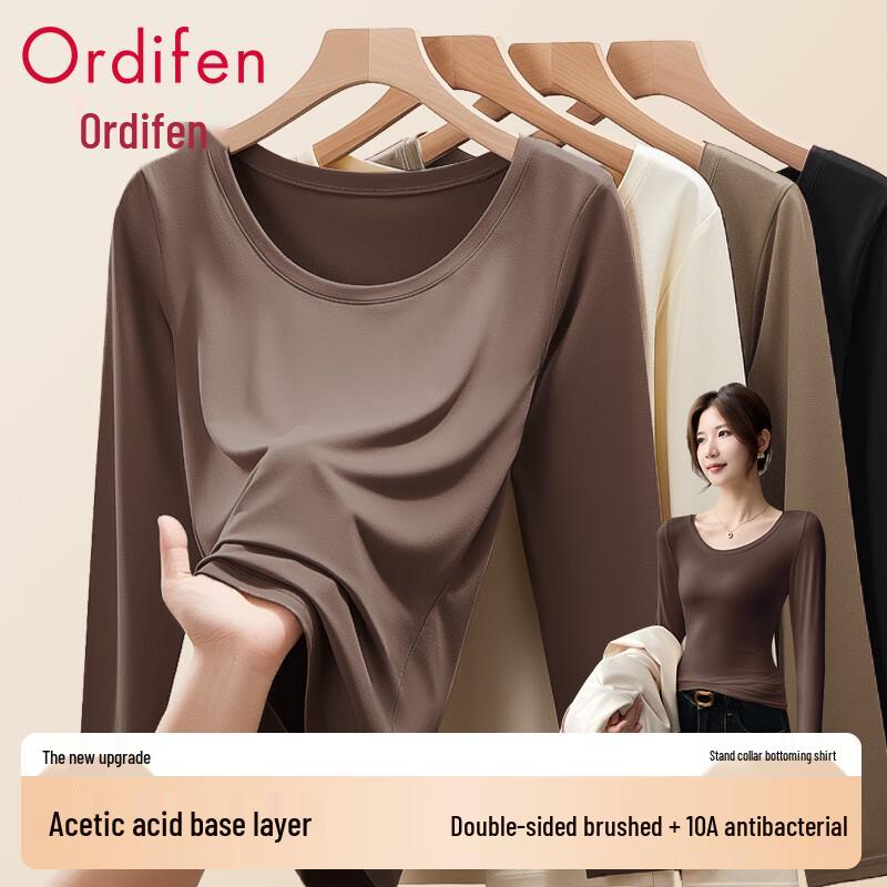 Oudifen 10A Women's Antibacterial Long Sleeve Base Layer T-shirt