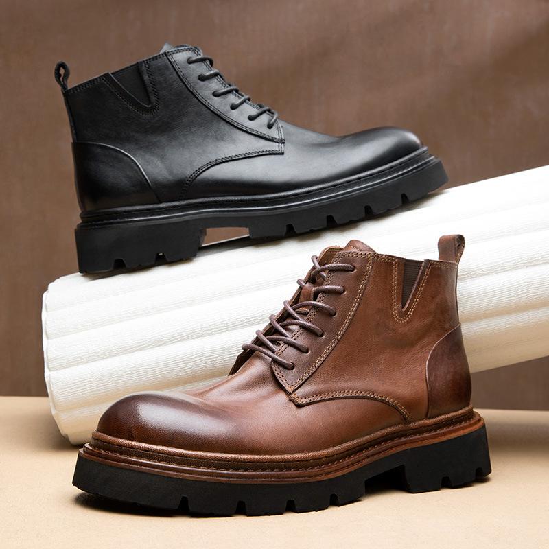 Новые ботинки Dr. Martens мужские из натуральной кожи мужские ботинки Британский ретро высокие кожаные ботинки дышащие ботинки на платформе