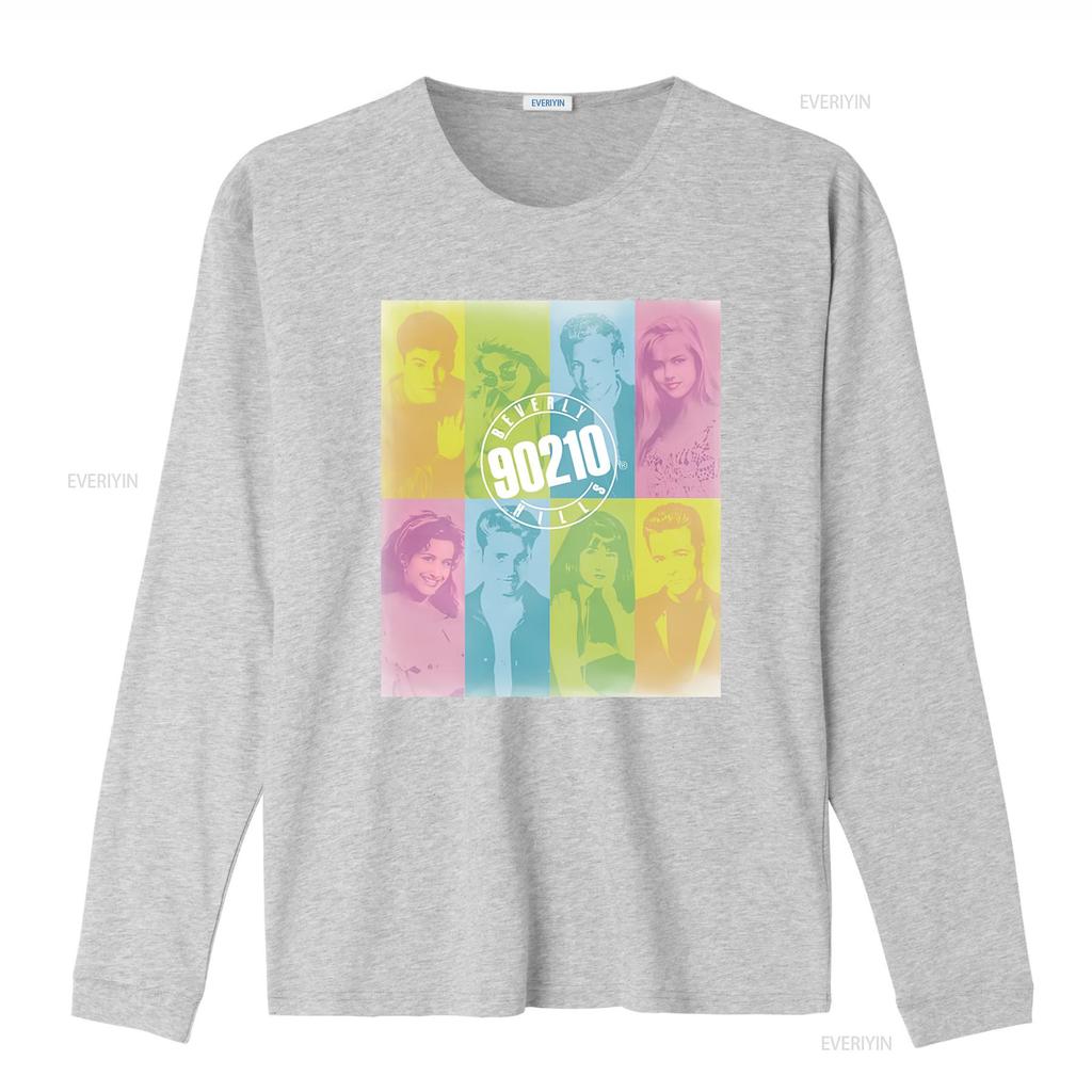 Beverly Hills 90210 Cast Color Block T Shirt for Retro TV Show Fans White vintage Washed Soft Breathable Slightly graphic