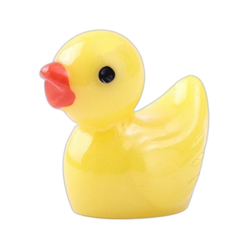 Желтый утенок смоляная фигурка для украшения микроландшафта