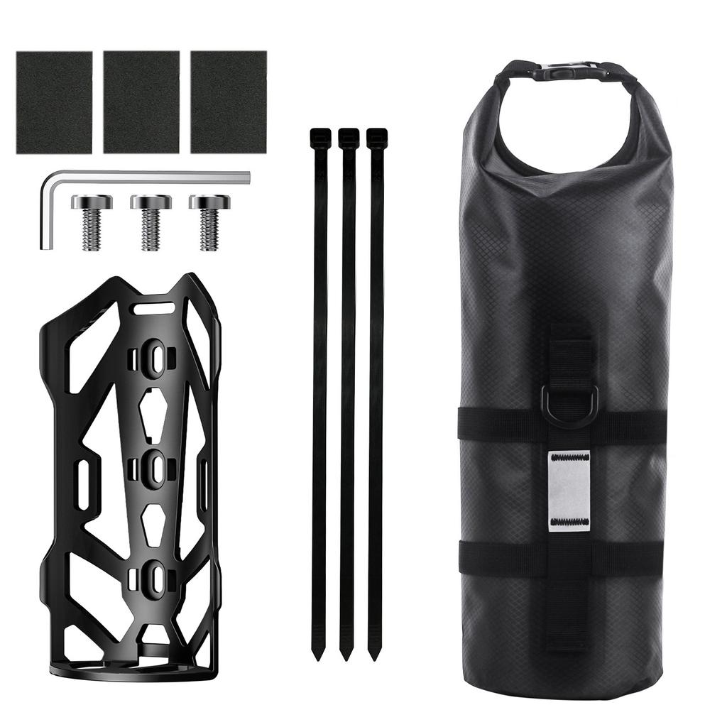 5L Bicycles Pannier Bag Portable Saddle Bag with Reflective Stripes Waterproof Front Fork Bag with Front Bike Rack
