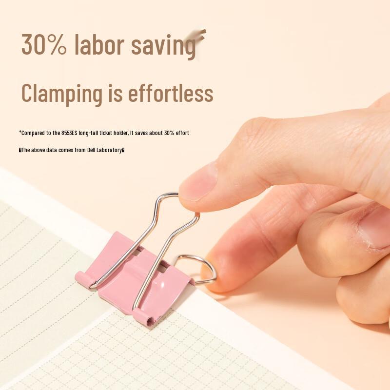 Deli 8553B Mixed Color Effort-Saving Binder Clips