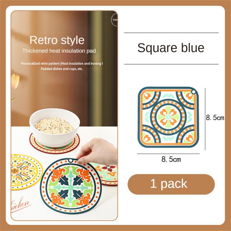 Натуральная пробка Круглый коврик для чашки Подставки для напитков Теплоизоляция Узорчатый коврик для держателя горшка Для журнального столика Настольные кухонные принадлежности