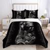 3D Skull Printing Bed Cover King Size Polyester Bed Clothes Design Soft  High Ranking Home Bedclothes
