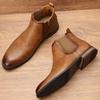 Leather Men Chelsea Boots Comfortable Spring Ankle Boots