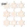 Wooden Snowflake Ornaments Christmas Ornaments, Rustic Xmas Tree Hanging Decorations, Boho Decorations Winter Wonderland Crafts for Tree, Holiday