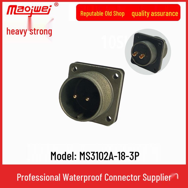 Heavy Duty 5015 2-Pin Male-Female Connector US Standard Plug MS3106A-18-3S Socket MS3102A-18-3P