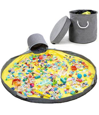 Сумка для хранения игрушек Samcos, Игровой коврик для детей, Складная, Большая вместимость, Диаметр 150 см, Корзина для хранения с крышкой, Подарок на рождение ребенка, Подарок на день рождения, Легкая