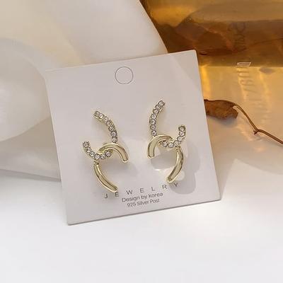 Серьги Серебряная Игла, Цепочка, Ежедневные С-образные, Полукубические