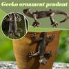 Геккон цветочный горшок Hugger смоляная фигурка статуэтка садовое декоративное украшение подвесное