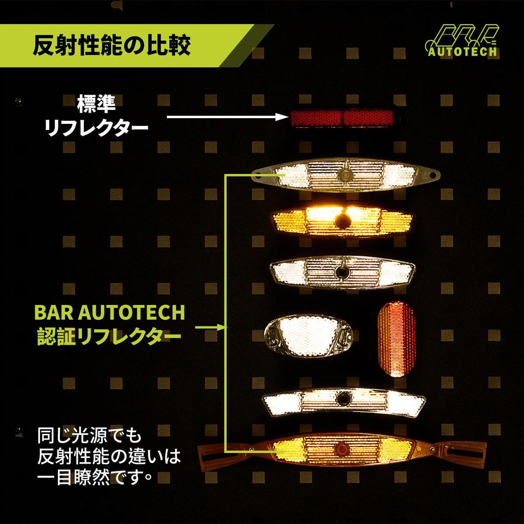 BAR AUTOTECH Отражатель, Круглый, Янтарный, Диаметр 2,4 дюйма (6 см), Болт M6, Боковое крепление