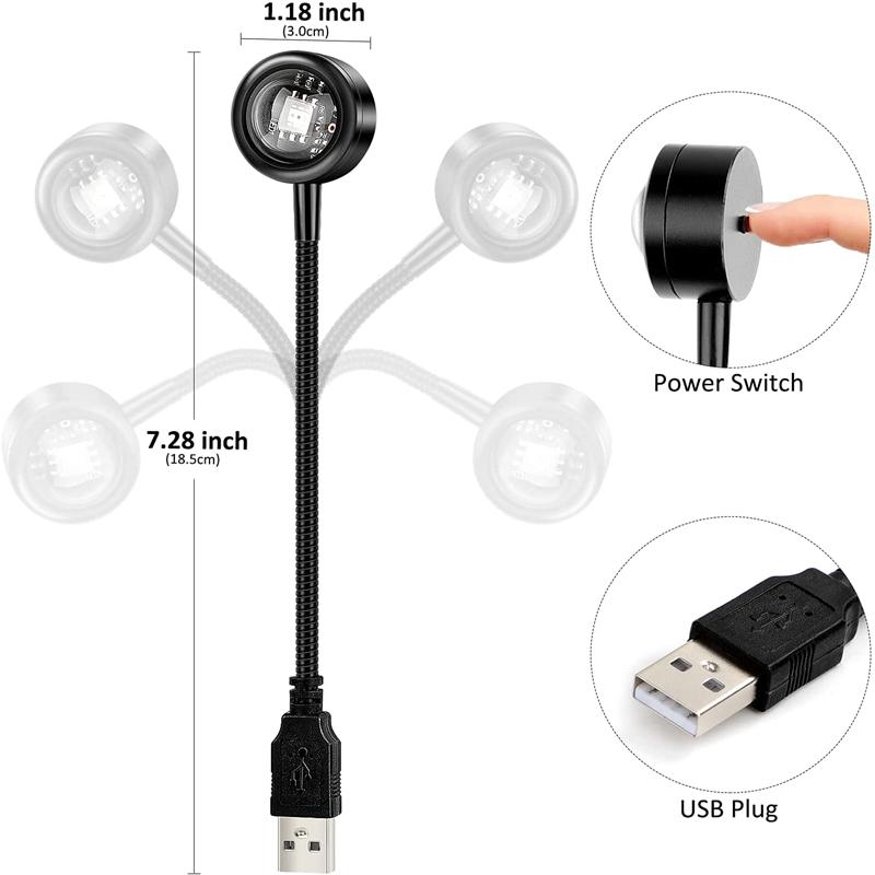 USB LED Sunset Lamp Night Light Projector Photography Wall Atmosphere Neon Lights for Christmas Party Bedroom Living Room Decor