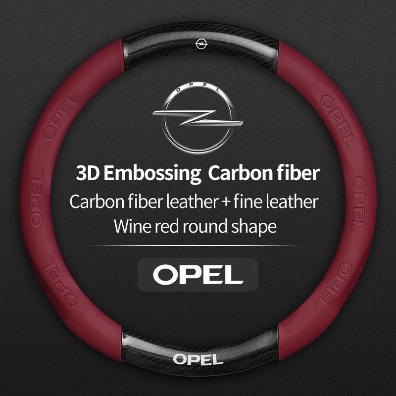 Car Carbon fiber Suede Leather Steering Wheel Cover For Opel OPCline ASTRA CORSA INSIGNIA MOKKA VECTRA GTC Tigra Accessories NE9