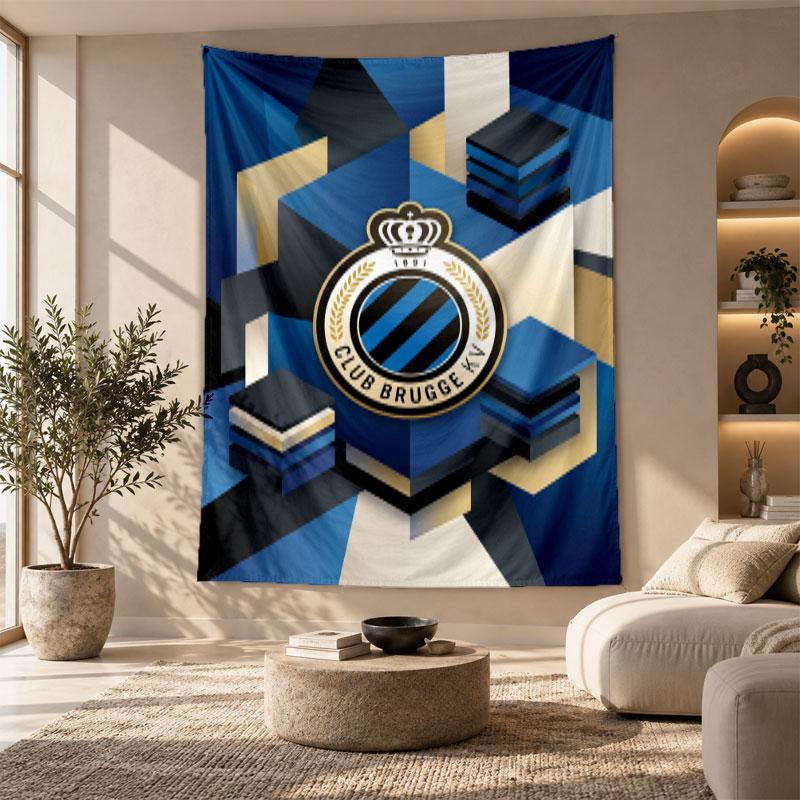 Decorative Tapestry,Club Brugge FC Printed Wall Art, Lightweight Wall Hanging For Bedroom Background