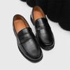 Мужские классические черные кожаные лоферы для улицы, удобная обувь на мягкой подошве для бизнеса и офиса, модная нескользящая обувь для свадебного платья