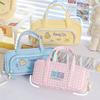 Creative Cartoon Pencil Case Portable Pen Organizer Pouch Multi-layer Stationery Bag Students
