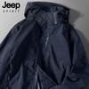 JEEP SPIRIT Men's Hooded Outdoor Windbreaker Jacket