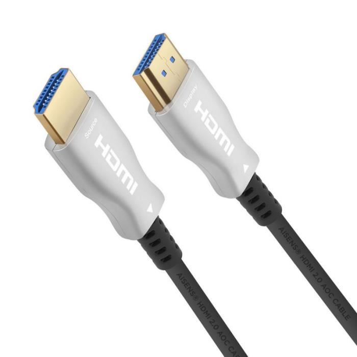 Câble HDMI Aisens V2.0 AOC Premium 4K Grande vitesse Noir 20 m