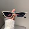 Vintage Cat Eye Sunglasses Woman Fashion Decor Party Sun Glasses with Rhinestones Stylish Brand Design Lady Sun Glasses