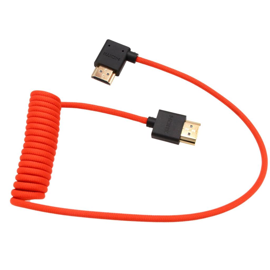HangTon HDMI 8K 4K 60p Cable for Cine Sony Canon Right Type HDMI Braided 50cm ATOMOS, Shinobi, Portkeys, SmallHD, 5, 7, Hollyland, Mars, A9, A1,