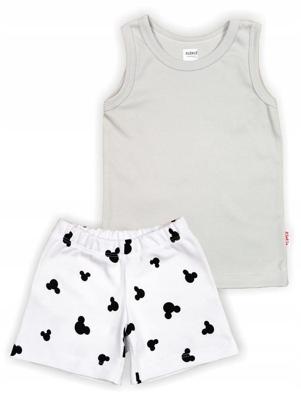 SET: SHORT WHITE MOUSE shorts + GRAY T-shirt 104 KLEKLE