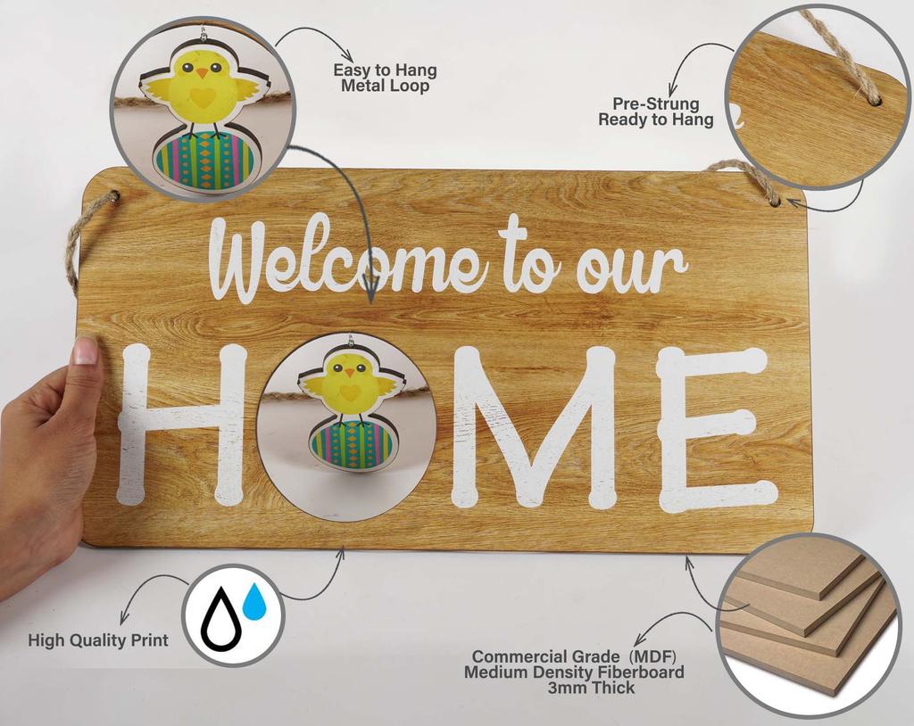 Inkdotpot Приветственный знак, украшения для входной двери, подвесные деревенские деревянные сезонные праздничные украшения, подарок на новоселье, настенный подвес 16,5 дюймов