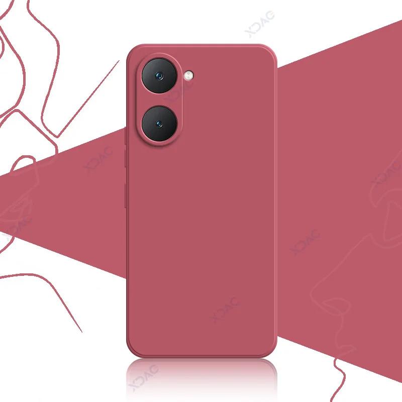 Чехлы для мобильных телефонов VIVO Y28s VIVOY28s 5G 6.56" Global 360 Soft Luxury Square Liquid Silicone Covers Водонепроницаемые сумки