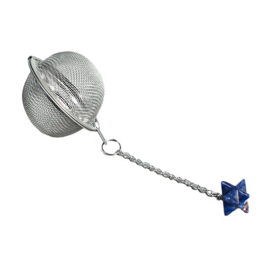 Нержавеющая сталь заварочный чайник даже сетчатый фильтр тонкой очистки с цепочкой нержавеющий универсальный креативный заварочный чайник ситечко для специй