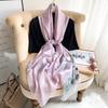 Silk Scarf Women's Spring Summer Long Sunscreen Scarf Dual-Purpose Warm Shawl