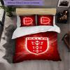 Hull KR Pattern Microfiber 3Pcs Bedding Set Decor Duvet Cover Set For Bedroom Home Use