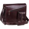 Винтажный коричневый портфель-мессенджер из натуральной кожи для ноутбука, сумка через плечо на ремешке