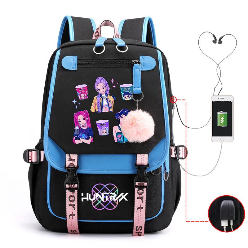 College Style Animation Cartoon Student Schoolbag Junior High School Multi-Functional Large Capacity Leisure Backpack