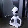 Статуя Медитирующего Инопланетянина, 3D-печатное украшение для йоги и медитации, Декор для Хэллоуина, Комнатное пространство, Забавное украшение для снятия стресса