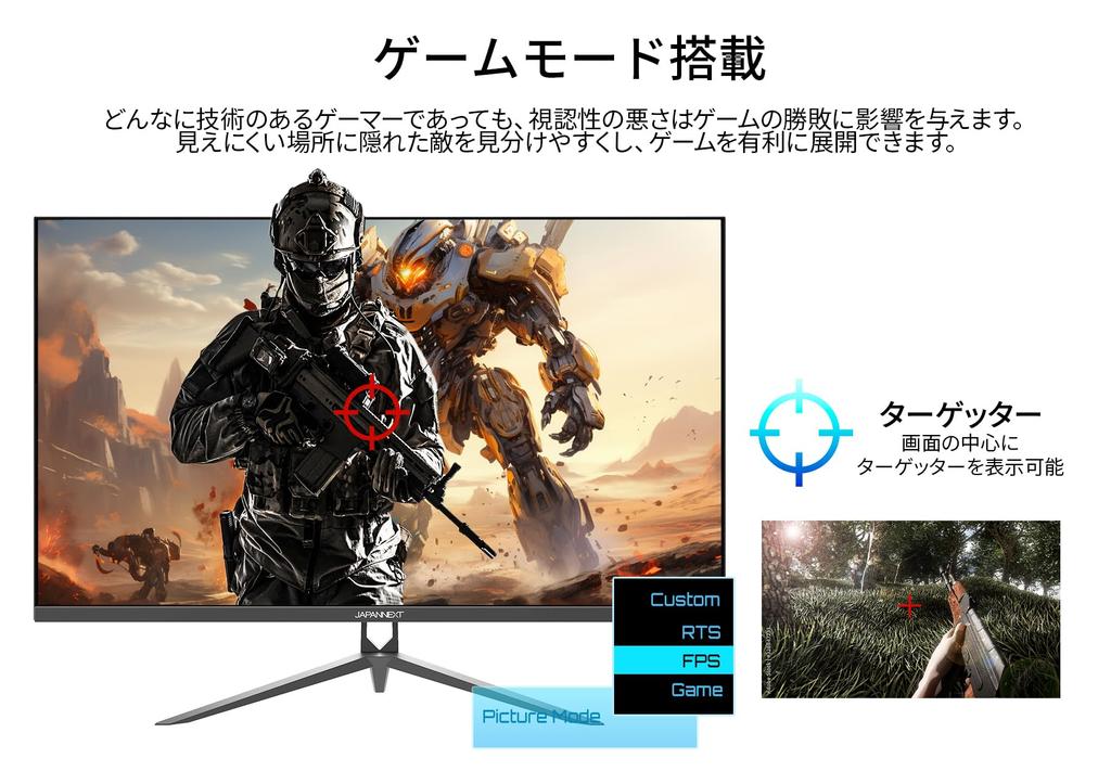 JAPANNEXT Inch Gaming Monitor 240Hz 1ms Full HD 1920x1080 Resolution VA Panel Display Light Viewing 31.5 (HDMI/DisplayPort/VESA compatible/Blue