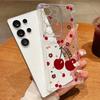 Чехол с рисунком маленькой вишни для Samsung Galaxy S26 S25 S24 S23 Ultra S22 S26 Plus S21 S24 S25 FE Прозрачный противоударный TPU чехол