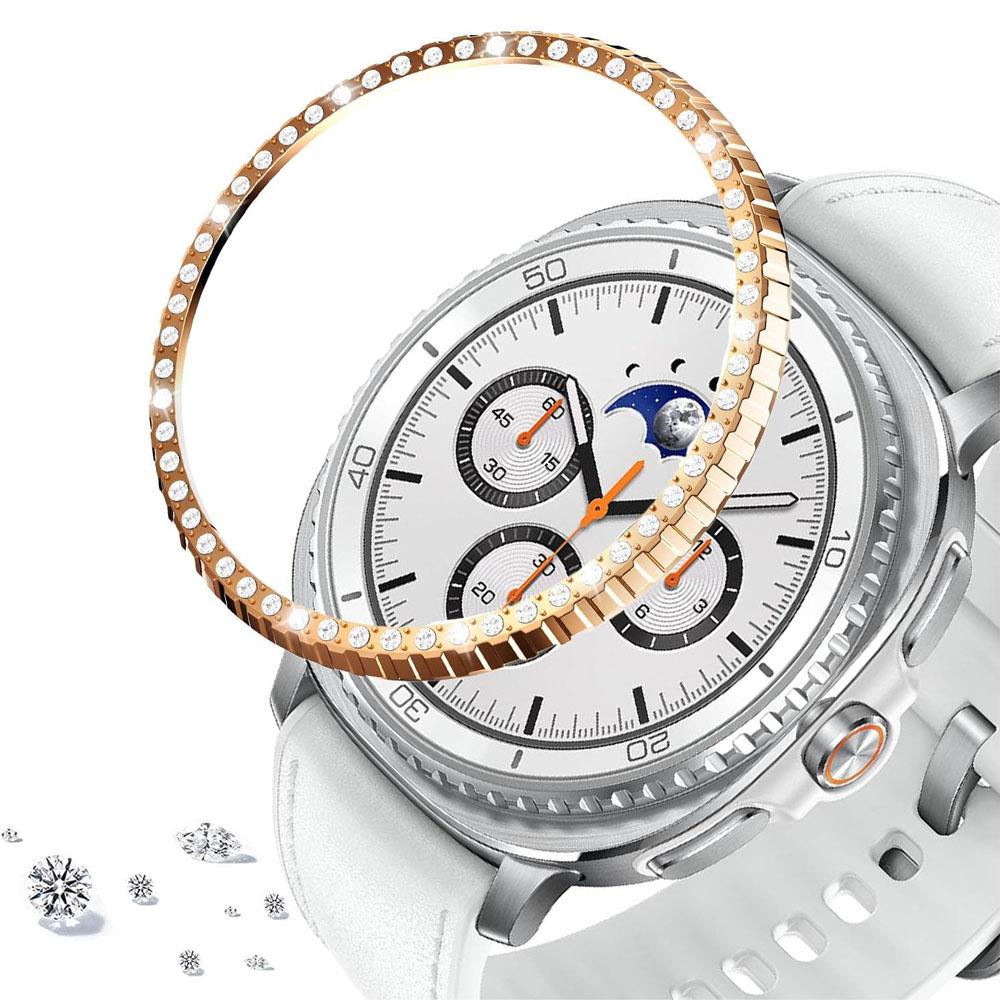 Кольцо с бриллиантовой окантовкой для Samsung Galaxy Watch 8 classic 46 мм Металлическая рамка Защитный чехол-оболочка Galaxy Watch 8 Classic Защитный