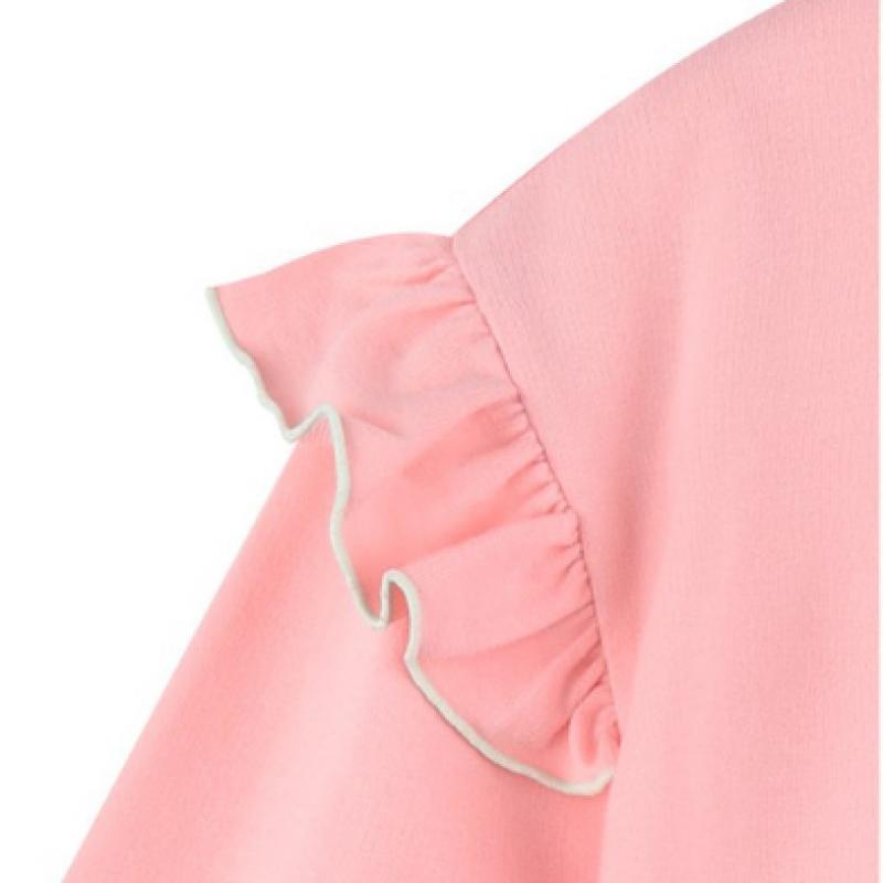 Комплект оборочек из оливковых цветов, коралловый