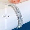 Ювелирные изделия ручной работы высшего качества CMM, квадратный цирконий, серебристый, золотой, свадебный браслет, широкий браслет для женщин