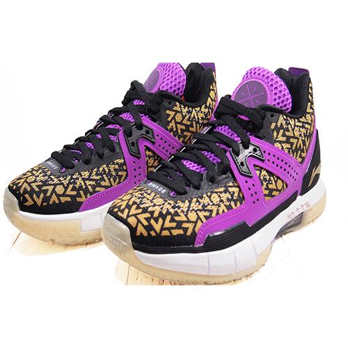 Баскетбольные кроссовки Li Ning WOW 5 Мужские Низкие Фиолетовые ABAM057-12