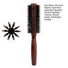 Wooden Handle Bristles Round Brush Portable Anti-static Thin Thick Long Straight Curly Hair Brush Women Girls Hair Styling Detangling Comb