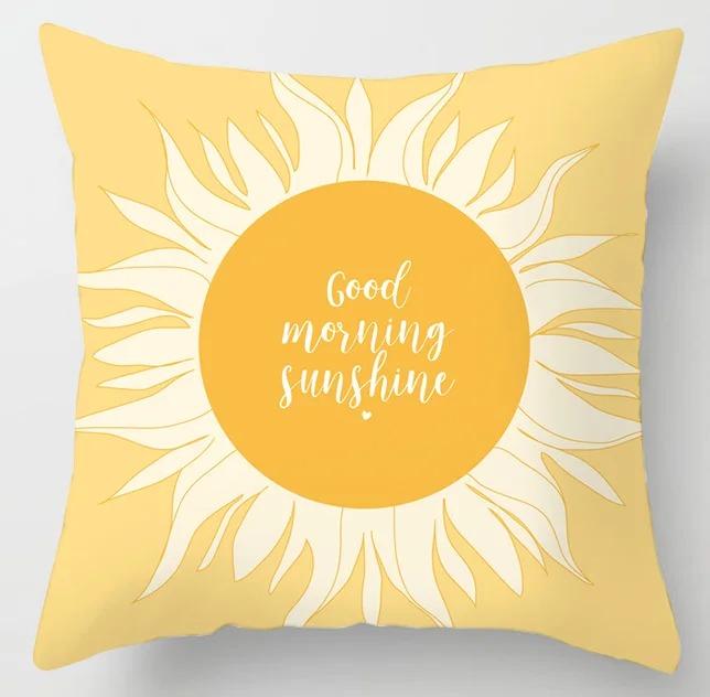 Желтый узор наволочка для офиса, гостиной, дома, наволочка для автомобиля, украшения