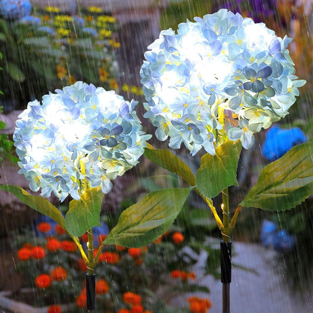 Водонепроницаемый шар-цветок солнечный напольный светильник теплый свет светодиодные солнечные имитирующие цветы огни 1 головка имитация ландшафта газонный светильник