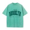 Retro Washed Vintage T-shirt 1898 New York Printed Women T-shirt Fashion Fleece T-shirt Creativity Pullover Clothing