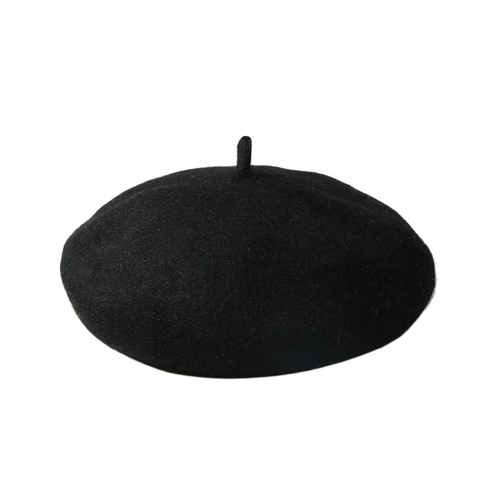 Color Kids Caps Flattish Cap Warm Hat Baby Wool Hat Girl Beret Children's Caps Children's Beret
