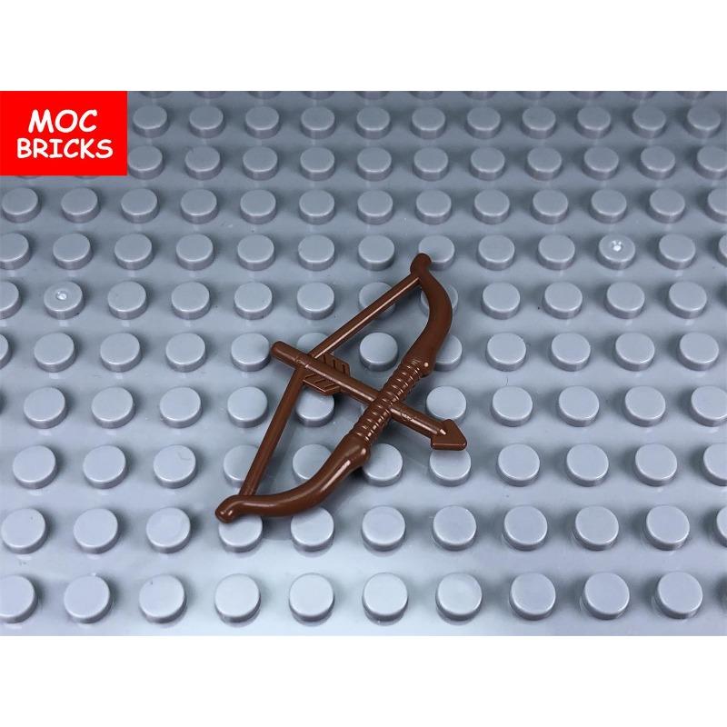 10 шт./лот MOC Кирпичи Оружие Меч Доспехи Воин Лук Стрела Образовательные Строительные Блоки Фигурки Игрушки для детей