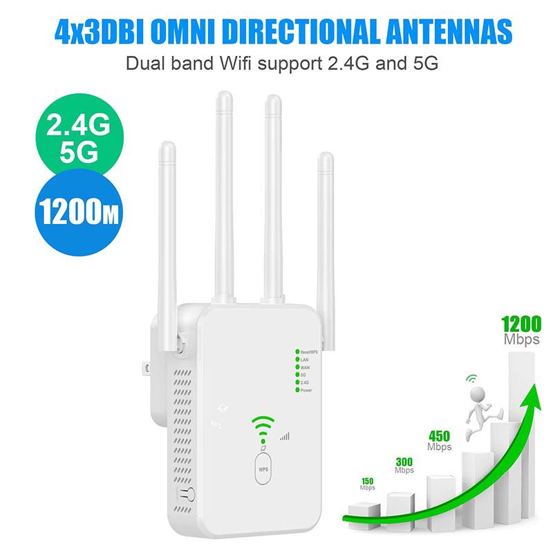 Wi-Fi репитер U10, двухдиапазонный Wi-Fi роутер 2,4 ГГц / 5 ГГц, 802.11ax, 300/1200 Мбит/с, усилитель беспроводного сетевого сигнала