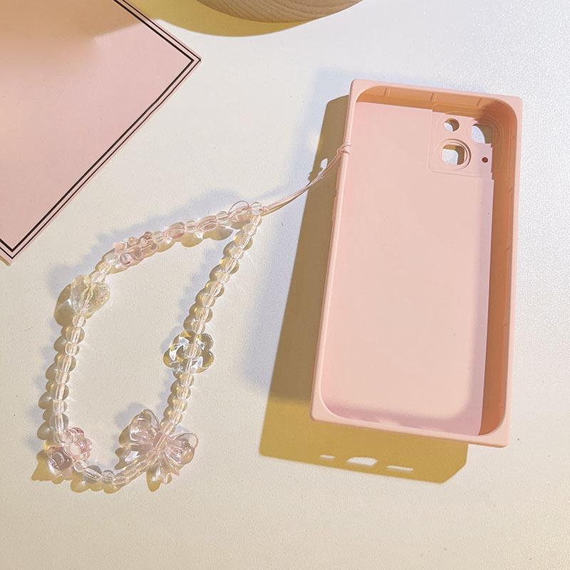 Корейский розовый медведь бабочка цветок телефон ремешок цепочка узел сотовый телефон шнурок брелок женщина девушка сумка камера кулон для чехол