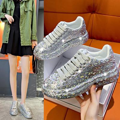 Туфли со стразами женские новые тонкие женские туфли классические повседневные туфли на платформе маффины